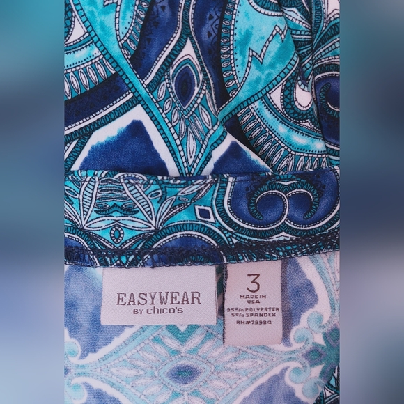 Easywear by Chico's Top Size 3 XL Single Button Closure Three Quarter Cardigan - Picture 7 of 11